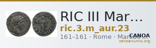 RIC III Marcus Aurelius 23 — CANOA