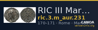 RIC III Marcus Aurelius 231 — CANOA