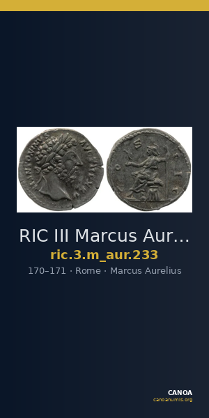 RIC III Marcus Aurelius 233 — CANOA
