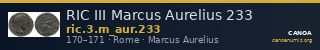 RIC III Marcus Aurelius 233 — CANOA