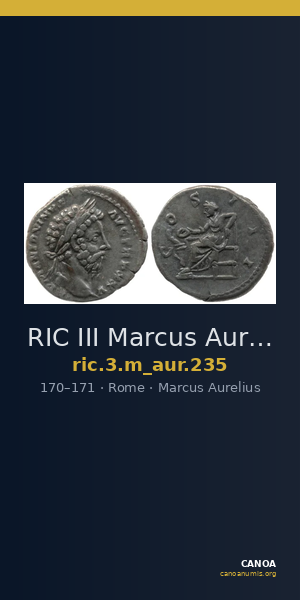 RIC III Marcus Aurelius 235 — CANOA