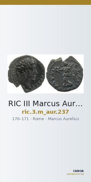RIC III Marcus Aurelius 237 — CANOA