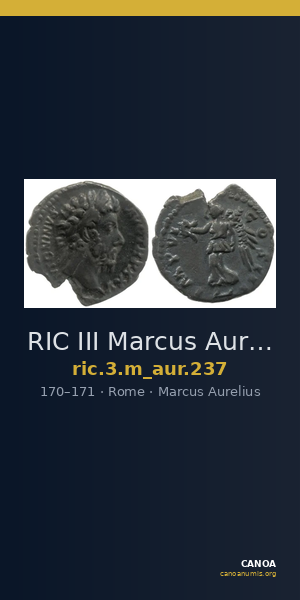 RIC III Marcus Aurelius 237 — CANOA