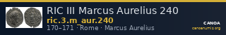RIC III Marcus Aurelius 240 — CANOA