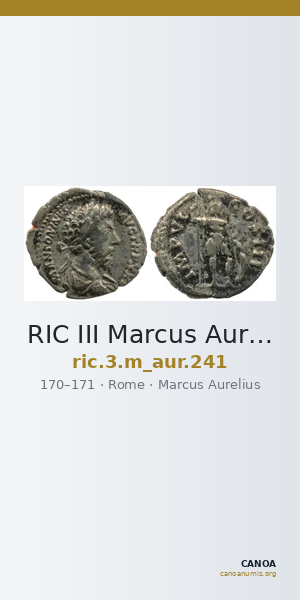 RIC III Marcus Aurelius 241 — CANOA