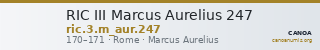RIC III Marcus Aurelius 247 — CANOA