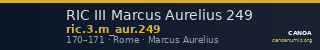 RIC III Marcus Aurelius 249 — CANOA