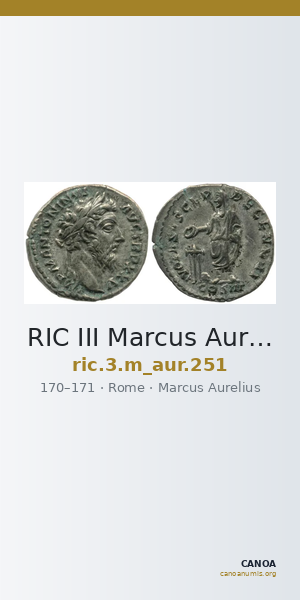 RIC III Marcus Aurelius 251 — CANOA