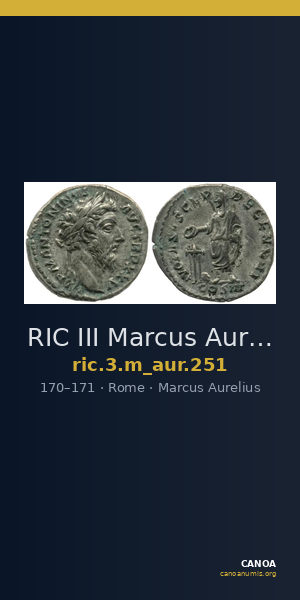 RIC III Marcus Aurelius 251 — CANOA