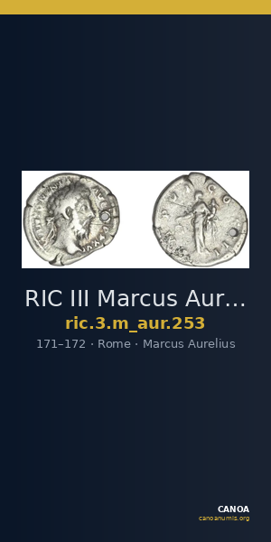 RIC III Marcus Aurelius 253 — CANOA