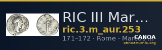 RIC III Marcus Aurelius 253 — CANOA