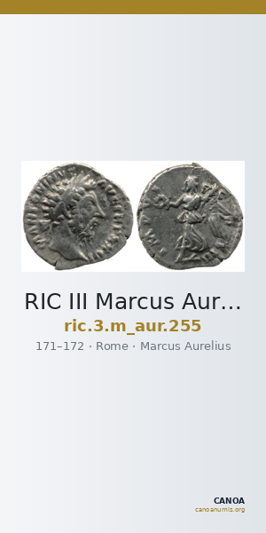 RIC III Marcus Aurelius 255 — CANOA