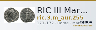 RIC III Marcus Aurelius 255 — CANOA
