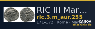 RIC III Marcus Aurelius 255 — CANOA