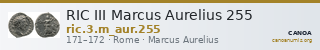 RIC III Marcus Aurelius 255 — CANOA
