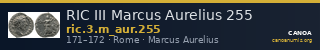 RIC III Marcus Aurelius 255 — CANOA