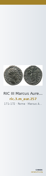 RIC III Marcus Aurelius 257 — CANOA
