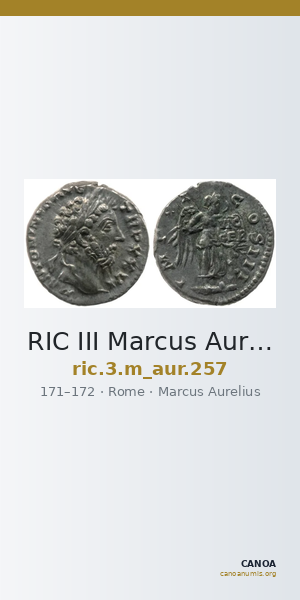 RIC III Marcus Aurelius 257 — CANOA