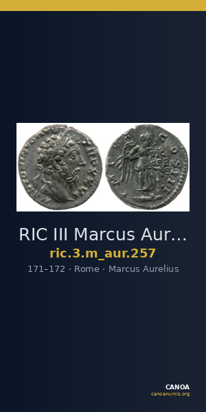 RIC III Marcus Aurelius 257 — CANOA