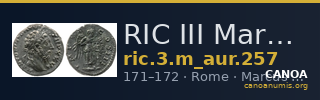 RIC III Marcus Aurelius 257 — CANOA