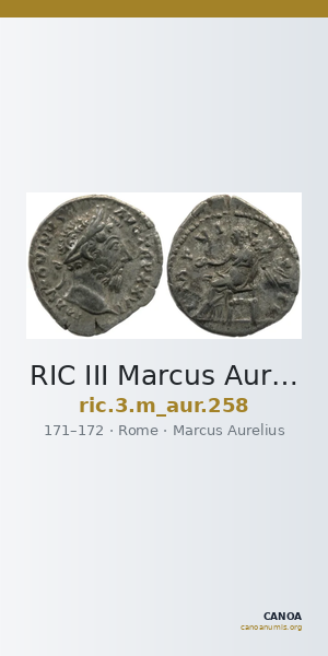 RIC III Marcus Aurelius 258 — CANOA