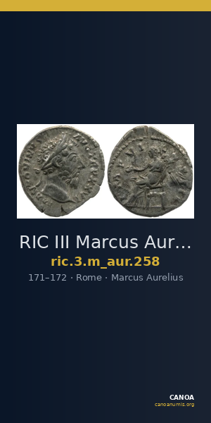 RIC III Marcus Aurelius 258 — CANOA