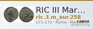 RIC III Marcus Aurelius 258 — CANOA