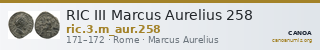 RIC III Marcus Aurelius 258 — CANOA