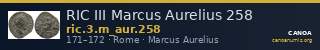 RIC III Marcus Aurelius 258 — CANOA