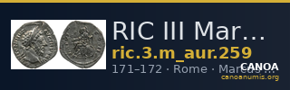 RIC III Marcus Aurelius 259 — CANOA