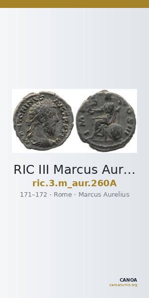 RIC III Marcus Aurelius 260A — CANOA