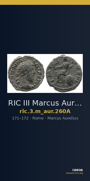 RIC III Marcus Aurelius 260A — CANOA