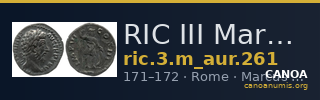 RIC III Marcus Aurelius 261 — CANOA