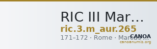 RIC III Marcus Aurelius 265 — CANOA