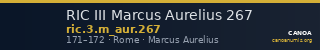 RIC III Marcus Aurelius 267 — CANOA