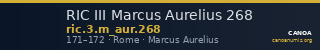 RIC III Marcus Aurelius 268 — CANOA