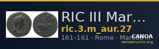 RIC III Marcus Aurelius 27 — CANOA