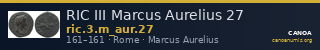 RIC III Marcus Aurelius 27 — CANOA