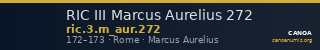 RIC III Marcus Aurelius 272 — CANOA