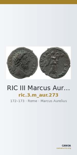 RIC III Marcus Aurelius 273 — CANOA