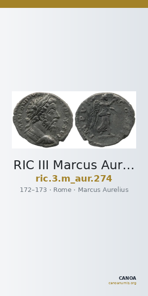 RIC III Marcus Aurelius 274 — CANOA