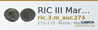 RIC III Marcus Aurelius 274 — CANOA