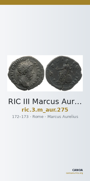 RIC III Marcus Aurelius 275 — CANOA