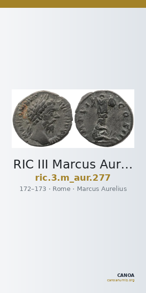RIC III Marcus Aurelius 277 — CANOA