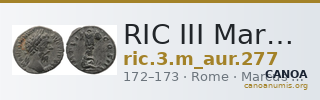 RIC III Marcus Aurelius 277 — CANOA
