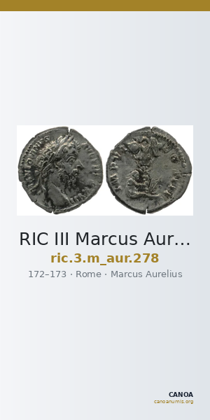 RIC III Marcus Aurelius 278 — CANOA