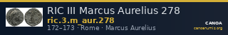 RIC III Marcus Aurelius 278 — CANOA