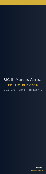 RIC III Marcus Aurelius 278A — CANOA