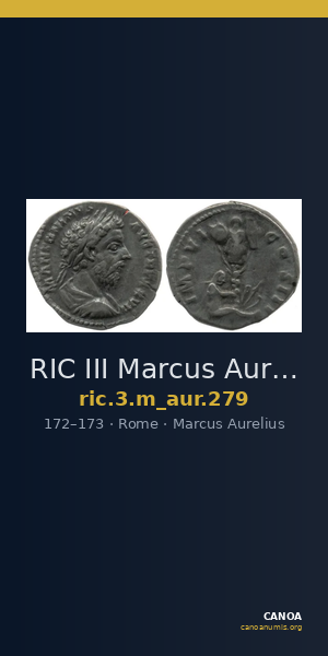 RIC III Marcus Aurelius 279 — CANOA