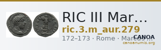 RIC III Marcus Aurelius 279 — CANOA